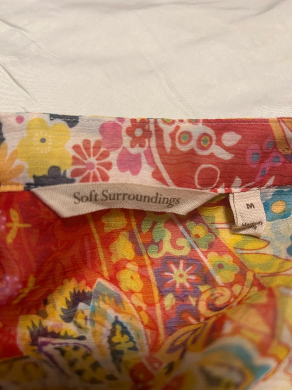 2/$15 Soft surroundings orange floral tunic - Picture 7 of 7